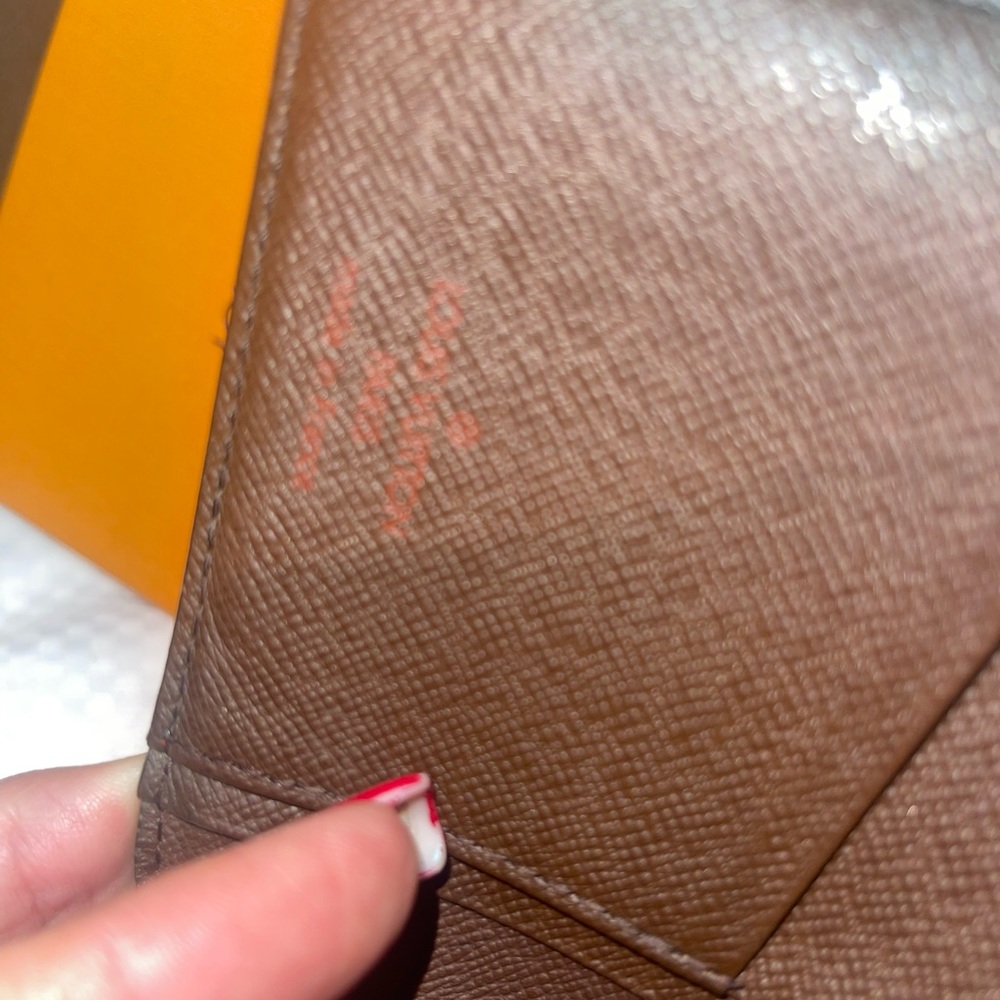 Louis Vuitton Damier Ebene Logo Print Wallet. Satin Dust Bag. - Picture 9 of 11